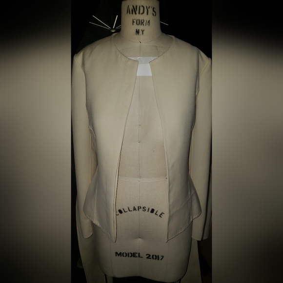 Ralph Lauren Purple label wool bias cut handmade fitted cream jacket - Picture 4 of 16